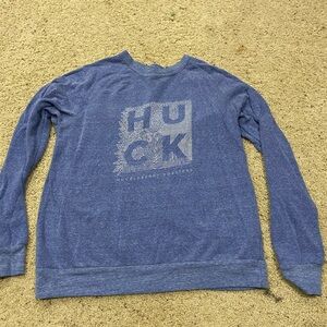 Huck Blue Crewneck Unisex Sweater- Size M